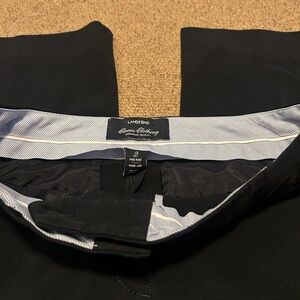 Lands' End Mid Rise Wide Leg Black Pants